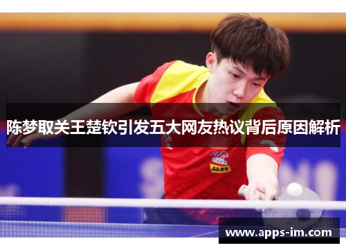 陈梦取关王楚钦引发五大网友热议背后原因解析